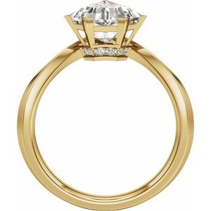 14K Yellow Gold 2 CTW Diamond Hidden Halo-Style Accented Engagement Ring. 689699:LG703:P