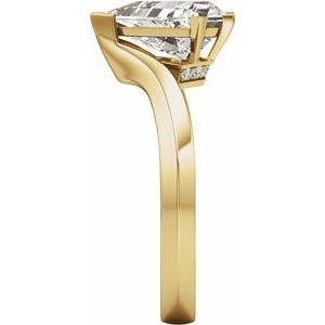14K Yellow Gold 2 CTW Diamond Hidden Halo-Style Accented Engagement Ring. 689699:LG703:P