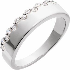 14K White Gold 1/3 CTW Diamond Ring. 689207:601:P