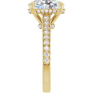 14K Yellow Gold 11x9 mm Oval 5/8 CTW Diamond Hidden Halo-Style Engagement Ring. 689421:720:P