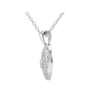 Sterling Silver .005 CTW Diamond Heart 18" Necklace