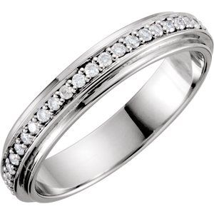 14K Yellow Gold 4 mm Eternity Duo Band. 122253:121:P