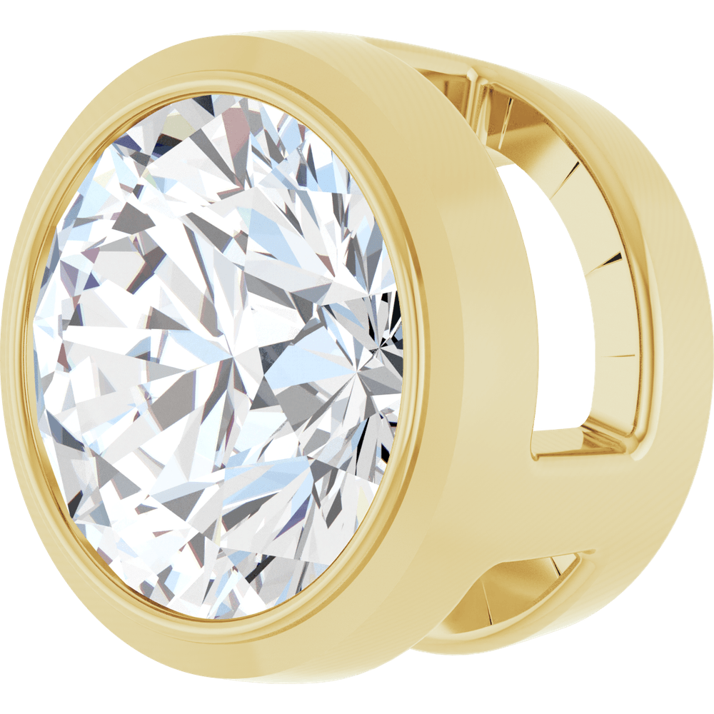 14K Yellow Gold 1/2 CT Diamond Slide Pendant