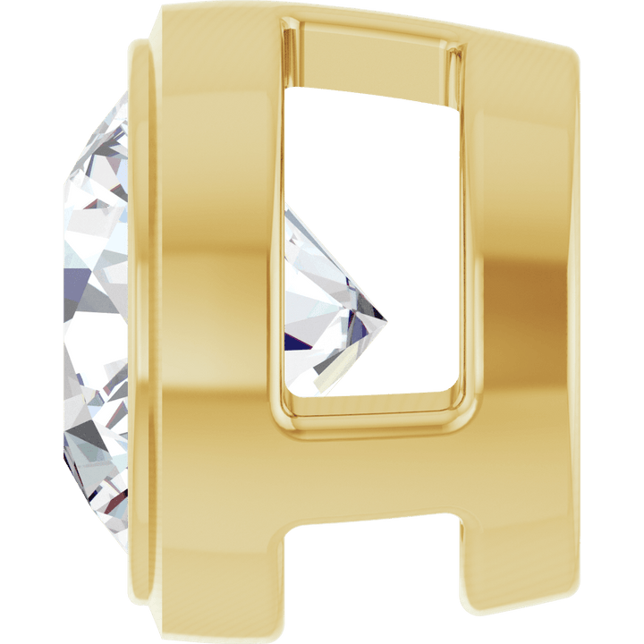 14K Yellow Gold 1/2 CT Diamond Slide Pendant