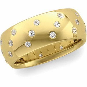 14K Yellow Gold Gypsy-Set Eternity Band. 120348:268014:P