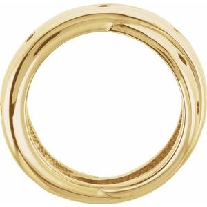 14K Yellow Gold Criss-Cross Band 120902:100018:P
