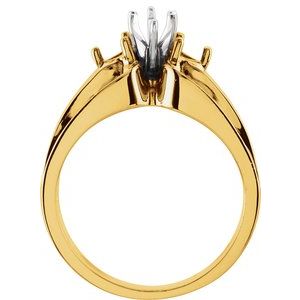 14K Yellow Gold 8x4 mm Marquise Engagement Ring. 120040:163210:P