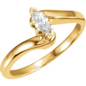 14K Yellow Gold Peg Shank Ring Guard. 120000:159947:P