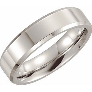 Cobalt 6 mm Beveled-Edge Inlay Comfort-Fit Men's Band. COR188:010:P