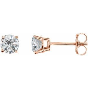 14K Rose Gold 2 CTW Diamond Earrings