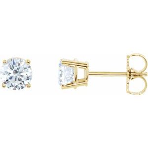 14K Yellow Gold 1 CTW Diamond Earrings. 1874:60027:P