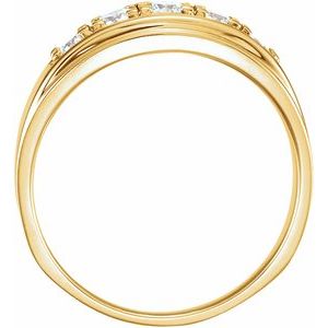 14K Yellow Gold 3/4 CTW Diamond Men's Band. 67887:102:P