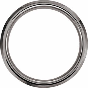 Tungsten 6 mm Beveled-Edge Inlay Band. TAR105:105:P