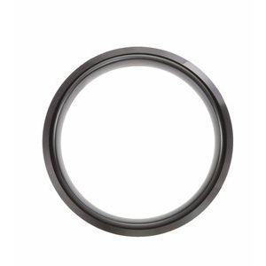 Black Immerse-Plated Tungsten 8 mm Beveled-Edge Inlay Comfort-Fit Men's Band. TAR008B:0003:P