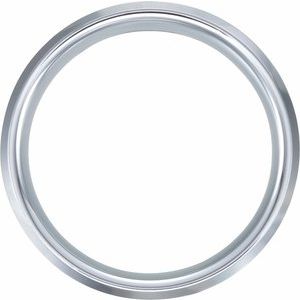 White Tungsten 8 mm Beveled-Edge Comfort-Fit Men's Band. TAR008:8310:P
