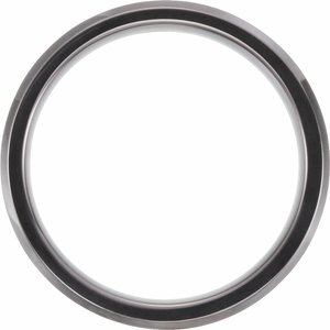Black PVD Tungsten 6 mm Beveled-Edge Inlay Men's Band. TAR105B:108:P