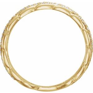 14K Yellow Gold 1/4 CTW Diamond Stackable Link Ring 123098:601:P
