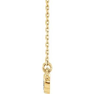 14K Yellow Gold  1/3 CTW Diamond Bezel-Set Necklace