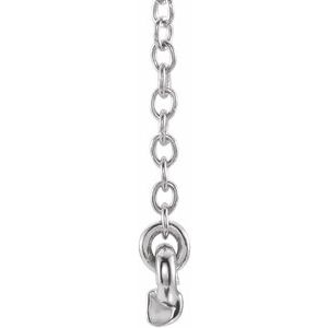 14K White Gold .07 CTW Petite Diamond Bar 16-18" Necklace
