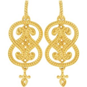 14K Yellow Gold Vintage-Inspired Earring