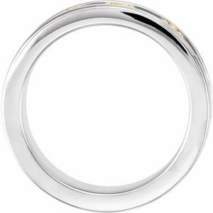 14K White/Yellow Gold 2x2 mm Square Etruscan-Style Band. 120424:252748:P