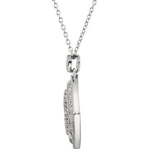Sterling Silver 1/6 CTW Diamond Filigree 18" Necklace