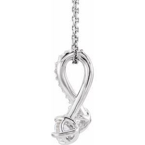 14K White Gold 1/2 CTW Diamond Necklace