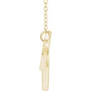 14K Yellow Gold Interlocking Circle Necklace