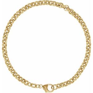 14K Yellow Gold 3.8 mm Rolo Chain Bracelet