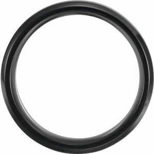 Black Titanium 8 mm Beveled-Edge Hawaiian Koa Wood Inlay Comfort-Fit Band. 51958:610:P
