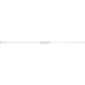 14K White Gold 1/8 CTW Diamond Infinity-Inspired 6 1/2-7 1/2" Bracelet