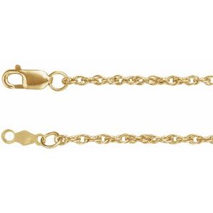10K Yellow Gold 1.75 mm Rope Chain