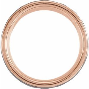 18K Rose Gold PVD Tungsten 8 mm Comfort-Fit Flat Men's Band. TAR52028:648:P