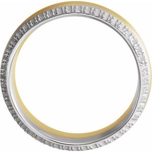 14K Yellow & White Gold 6 mm 1/4 CTW Diamond Band. 122258:6000:P