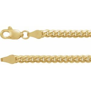 14K Yellow Gold 3.3 mm Cuban Link Curb Chain