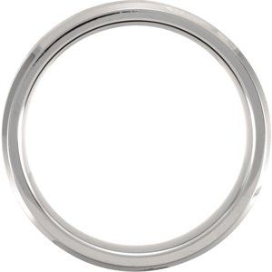 Titanium 7 mm Beveled-Edge Inlay Comfort-Fit Men's Band. T889:010:P