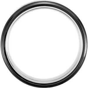 Tungsten & Ceramic Couture® 8 mm Stepped-Edge Comfort-Fit Men's Band. TAR341:101:P