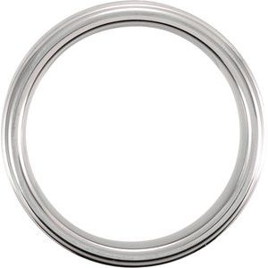 Tungsten 6 mm Stepped-Edge Inlay Comfort-Fit Men's Band. TAR204:0006:P