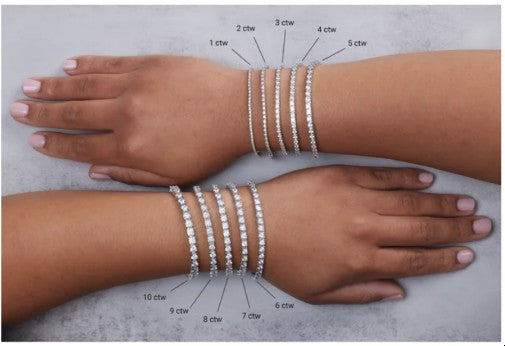 14K Rose Gold 3 CTW Diamond Line 7 1/4" Bracelet. 653702:122:P