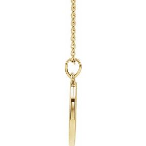 14K Yellow Gold 1/5 CTW Diamond Engravable 16-18" Necklace