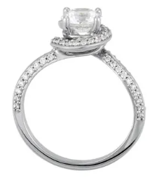 14K Yellow Gold 6.5 mm Round 1/3 CTW Diamond Halo-Style Accented Engagement Ring. 68742:121820:P