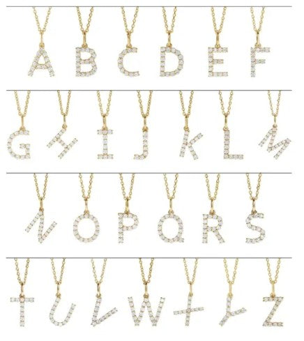 14K Yellow Gold 1/5 CTW Diamond Initial E 16-18" Necklace. 688970:LG627:P