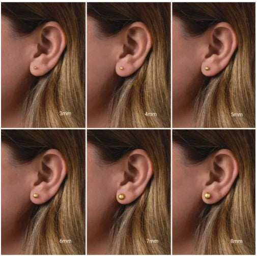 14K Yellow Gold 5 mm Ball Earrings. 689073:106:P