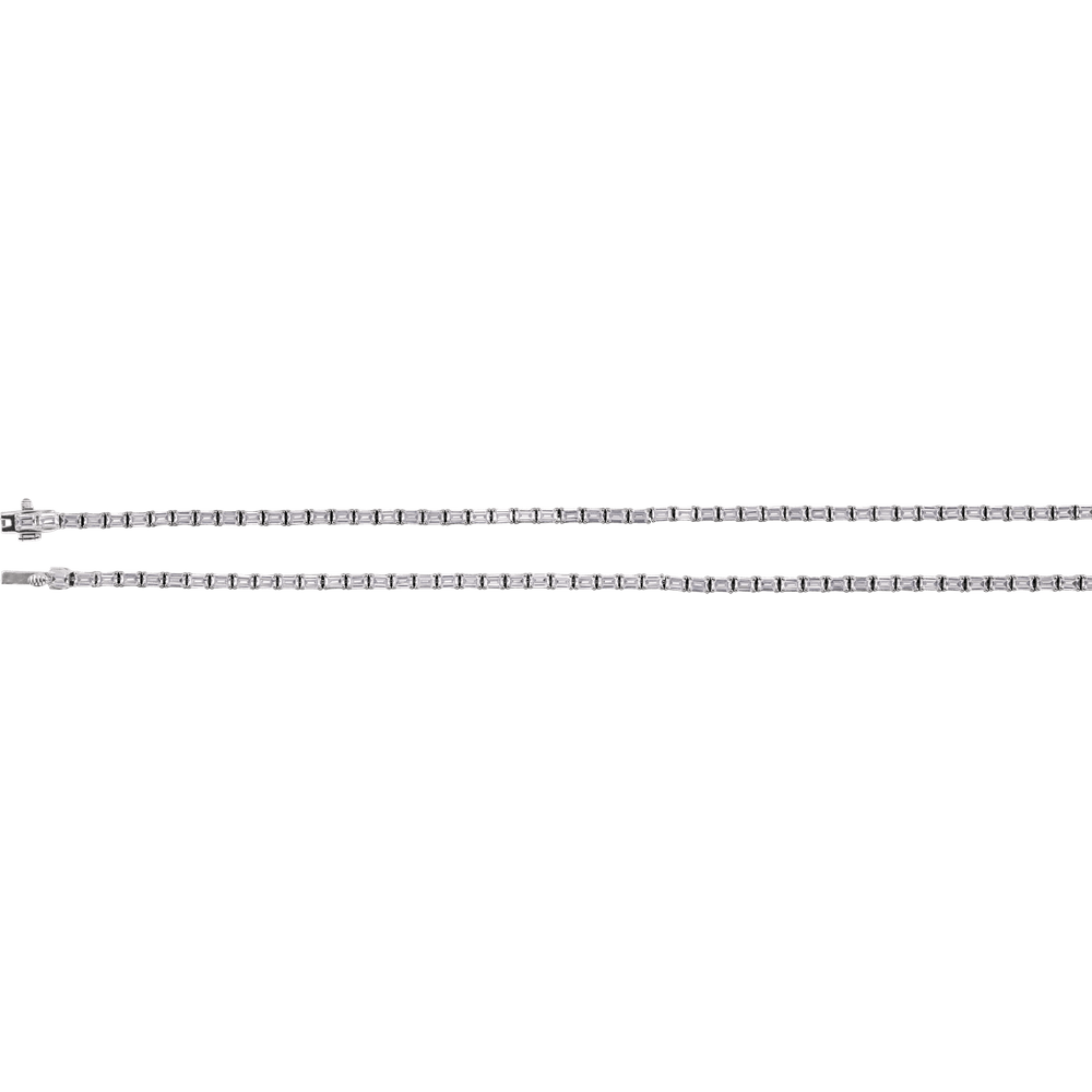 14K White Gold 11 3/4 CTW Diamond Line 16" Necklace. 689128:LG601:P