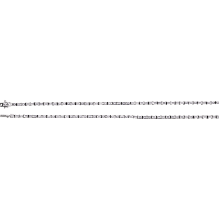 14K White Gold 11 3/4 CTW Diamond Line 16" Necklace. 689128:LG601:P