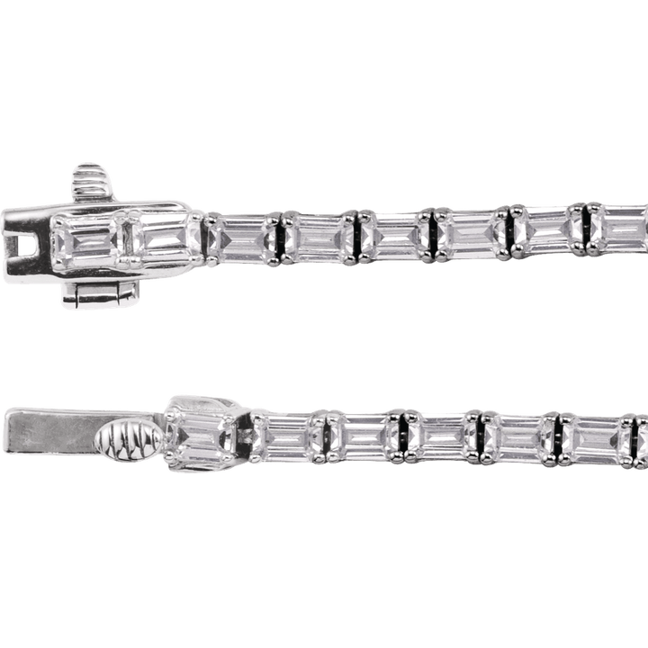 14K White Gold 11 3/4 CTW Diamond Line 16" Necklace. 689128:LG601:P
