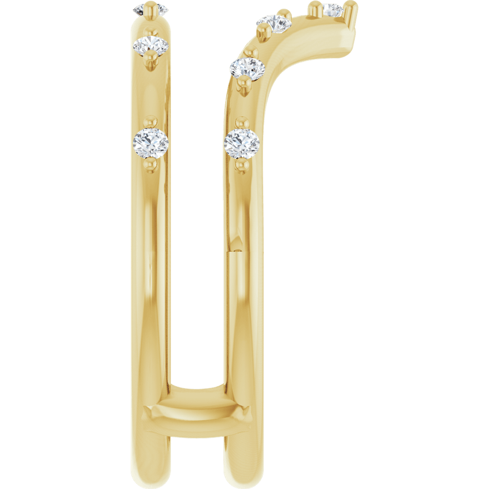 14K Yellow Gold 1/5 CTW Diamond Ring Guard. 689370:600:P
