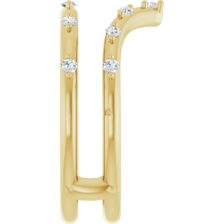 14K Yellow Gold 1/5 CTW Diamond Ring Guard. 689370:600:P