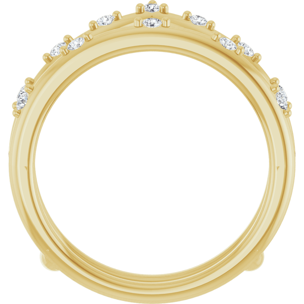 14K Yellow Gold 1/5 CTW Diamond Ring Guard. 689370:600:P