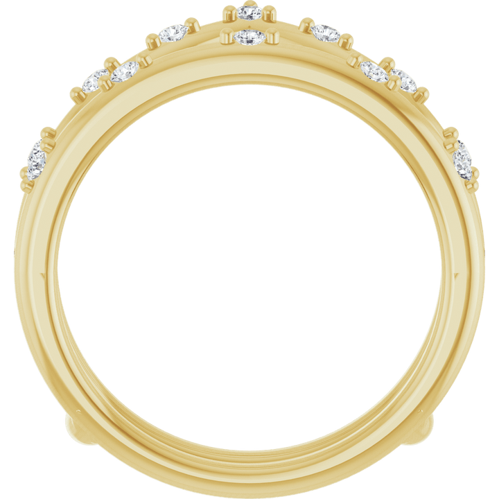14K Yellow Gold 1/5 CTW Diamond Ring Guard. 689370:600:P